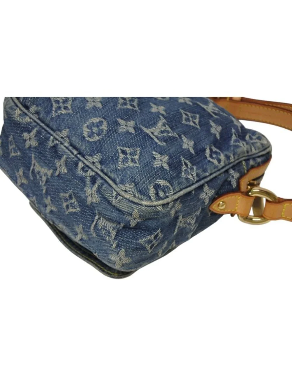Louis Vuitton Camera Bag Monogram Denim Indigo Blue Gold